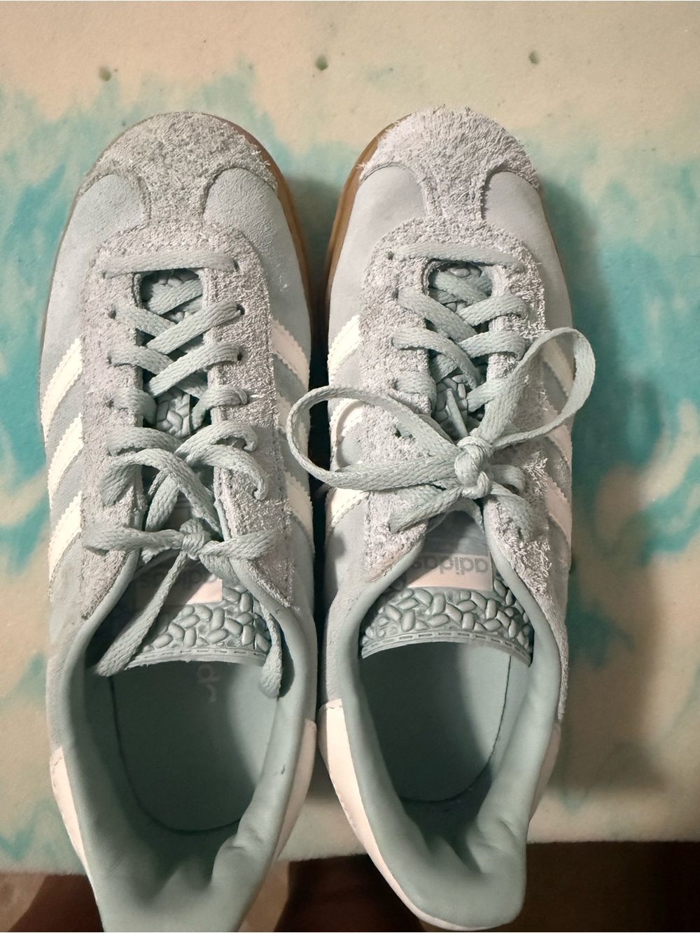 adidas Women's Pale Blue Suede Classic Sneakers